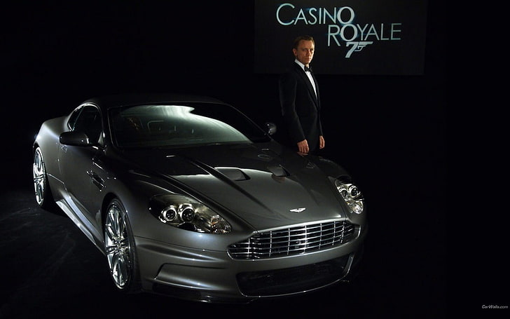 Daniel Craig as James Bond with Aston Martin DBS V12 at Casino Royale promo